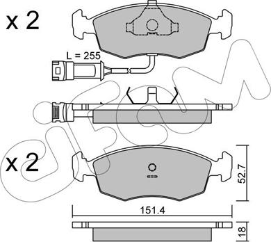 Cifam 822-094-0 - Тормозные колодки, дисковые, комплект www.autospares.lv