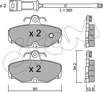 Cifam 822-095-0K - Bremžu uzliku kompl., Disku bremzes www.autospares.lv