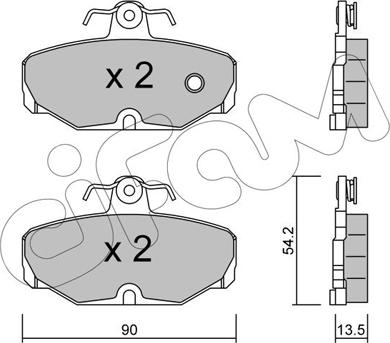 Cifam 822-095-0 - Bremžu uzliku kompl., Disku bremzes www.autospares.lv