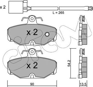 Cifam 822-095-1K - Bremžu uzliku kompl., Disku bremzes www.autospares.lv