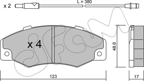 Cifam 822-096-0 - Bremžu uzliku kompl., Disku bremzes www.autospares.lv