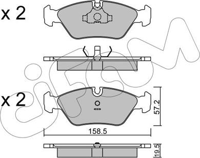 Cifam 822-091-0 - Bremžu uzliku kompl., Disku bremzes www.autospares.lv