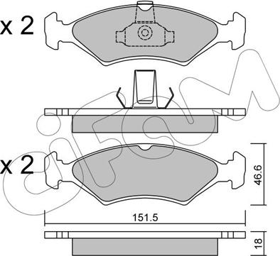 Cifam 822-093-0 - Bremžu uzliku kompl., Disku bremzes autospares.lv