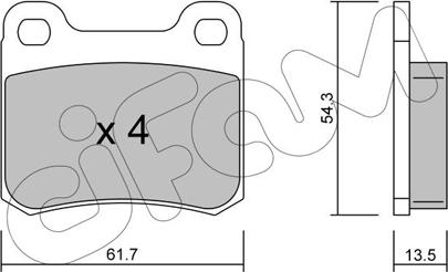 Cifam 822-092-0 - Bremžu uzliku kompl., Disku bremzes autospares.lv