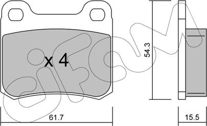 Cifam 822-092-1 - Bremžu uzliku kompl., Disku bremzes www.autospares.lv