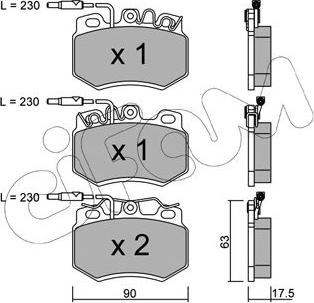 Cifam 822-049-0 - Bremžu uzliku kompl., Disku bremzes autospares.lv