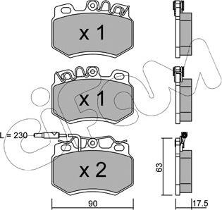 Cifam 822-049-1 - Bremžu uzliku kompl., Disku bremzes autospares.lv