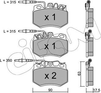 Cifam 822-049-2 - Bremžu uzliku kompl., Disku bremzes www.autospares.lv