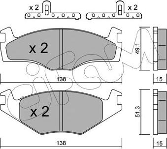 Cifam 822-045-0K - Тормозные колодки, дисковые, комплект www.autospares.lv