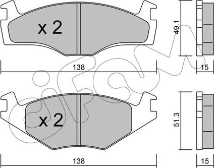 Cifam 822-045-0 - Brake Pad Set, disc brake www.autospares.lv