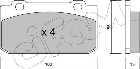 Cifam 822-040-0 - Bremžu uzliku kompl., Disku bremzes www.autospares.lv