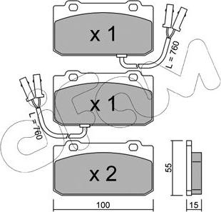 Cifam 822-040-1 - Bremžu uzliku kompl., Disku bremzes www.autospares.lv