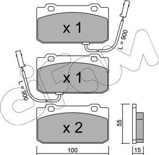 Cifam 822-040-2 - Bremžu uzliku kompl., Disku bremzes www.autospares.lv