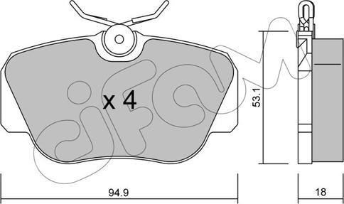 Cifam 822-041-0 - Bremžu uzliku kompl., Disku bremzes www.autospares.lv