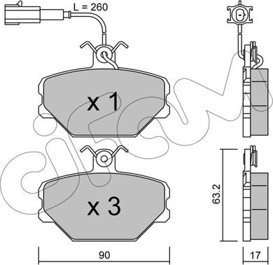 Cifam 822-059-0 - Тормозные колодки, дисковые, комплект www.autospares.lv