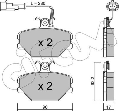 Cifam 822-059-2 - Bremžu uzliku kompl., Disku bremzes autospares.lv