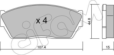 Cifam 822-054-0 - Bremžu uzliku kompl., Disku bremzes autospares.lv