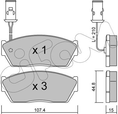 Cifam 822-054-1 - Bremžu uzliku kompl., Disku bremzes www.autospares.lv