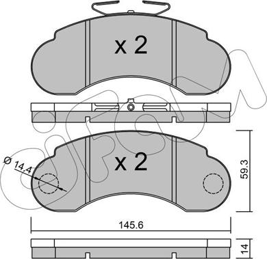 Cifam 822-055-0 - Bremžu uzliku kompl., Disku bremzes www.autospares.lv