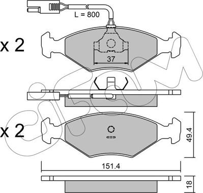 Cifam 822-057-0 - Bremžu uzliku kompl., Disku bremzes www.autospares.lv