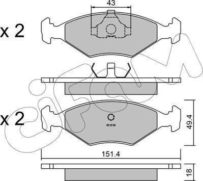 Cifam 822-057-3 - Bremžu uzliku kompl., Disku bremzes www.autospares.lv