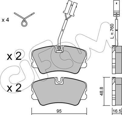 Cifam 822-065-0 - Bremžu uzliku kompl., Disku bremzes www.autospares.lv