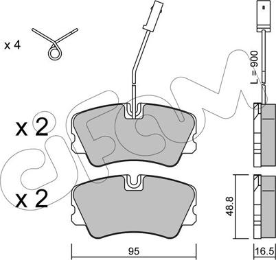 Cifam 822-065-1 - Bremžu uzliku kompl., Disku bremzes www.autospares.lv