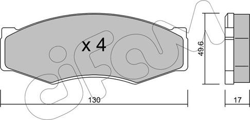 Cifam 822-066-0 - Bremžu uzliku kompl., Disku bremzes www.autospares.lv