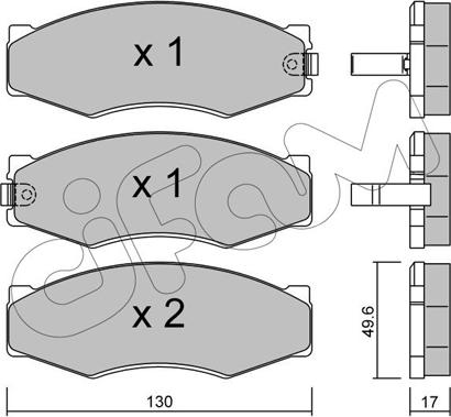 Cifam 822-066-1 - Brake Pad Set, disc brake www.autospares.lv