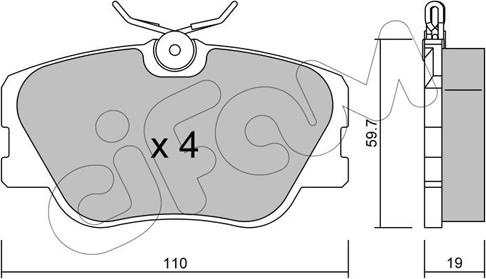 Cifam 822-061-0 - Brake Pad Set, disc brake www.autospares.lv