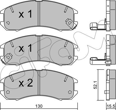 Cifam 822-068-0 - Bremžu uzliku kompl., Disku bremzes autospares.lv