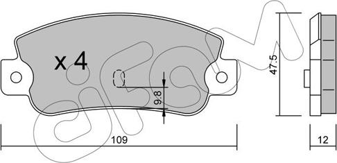 Cifam 822-063-0 - Тормозные колодки, дисковые, комплект www.autospares.lv