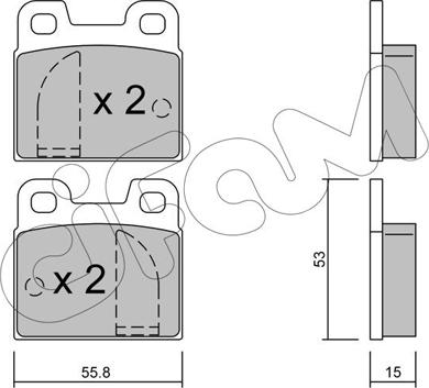 Cifam 822-009-0 - Тормозные колодки, дисковые, комплект www.autospares.lv