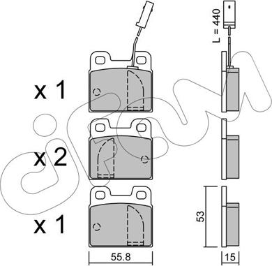 Cifam 822-009-2 - Brake Pad Set, disc brake www.autospares.lv