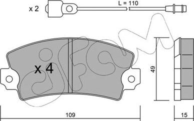 Cifam 822-005-4 - Тормозные колодки, дисковые, комплект www.autospares.lv