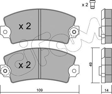 Cifam 822-005-5 - Bremžu uzliku kompl., Disku bremzes autospares.lv