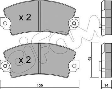 Cifam 822-005-1 - Bremžu uzliku kompl., Disku bremzes www.autospares.lv