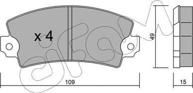 Cifam 822-005-2 - Bremžu uzliku kompl., Disku bremzes www.autospares.lv