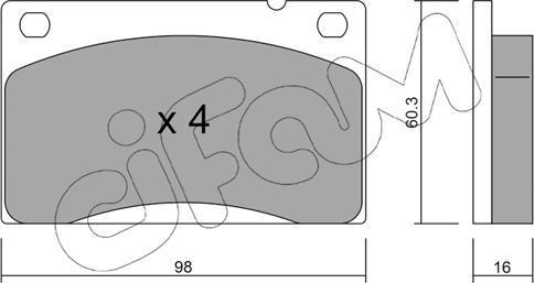 Cifam 822-006-0 - Bremžu uzliku kompl., Disku bremzes www.autospares.lv