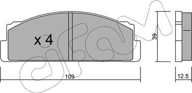 Cifam 822-001-1 - Bremžu uzliku kompl., Disku bremzes www.autospares.lv