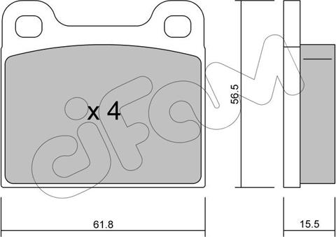 Cifam 822-003-4 - Brake Pad Set, disc brake www.autospares.lv