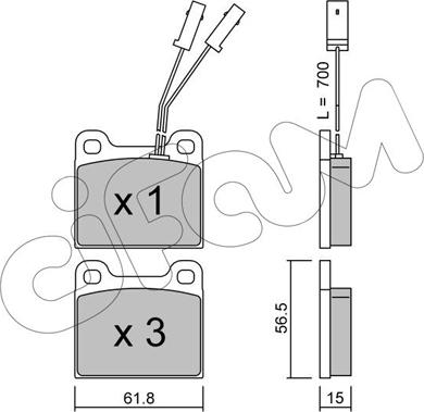 Cifam 822-003-1 - Brake Pad Set, disc brake www.autospares.lv