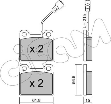 Cifam 822-003-2 - Brake Pad Set, disc brake www.autospares.lv