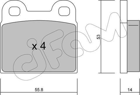 Cifam 822-002-0 - Тормозные колодки, дисковые, комплект www.autospares.lv