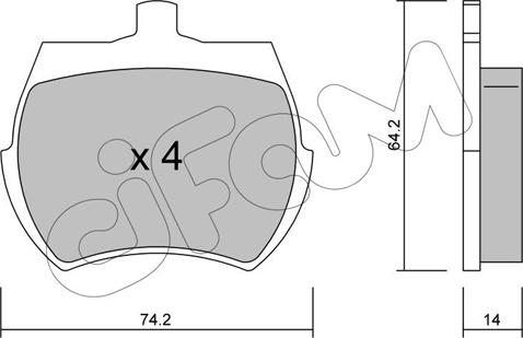 Cifam 822-019-0 - Bremžu uzliku kompl., Disku bremzes www.autospares.lv