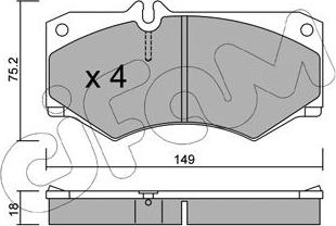 Cifam 822-014-0 - Bremžu uzliku kompl., Disku bremzes www.autospares.lv