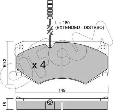 Cifam 822-014-1 - Bremžu uzliku kompl., Disku bremzes www.autospares.lv