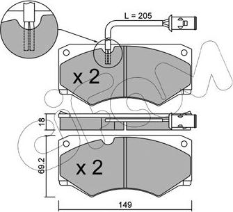 Cifam 822-014-2 - Bremžu uzliku kompl., Disku bremzes autospares.lv