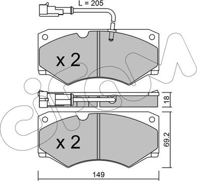 Cifam 822-014-7 - Bremžu uzliku kompl., Disku bremzes www.autospares.lv