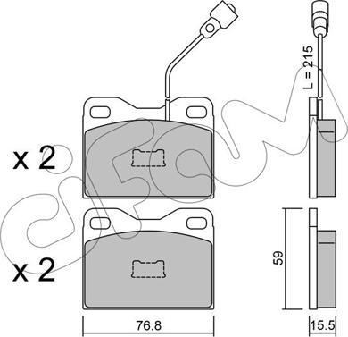 Cifam 822-015-4 - Bremžu uzliku kompl., Disku bremzes www.autospares.lv